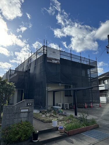 福島市で外壁塗装工事を着工しました！