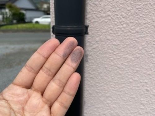 伊達市　外壁の劣化(チョーキング・ひび割れ)現調
